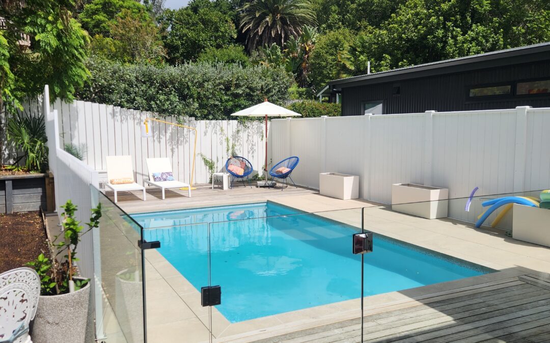 Floating Tile Pool Surround + GV Pool Fencing